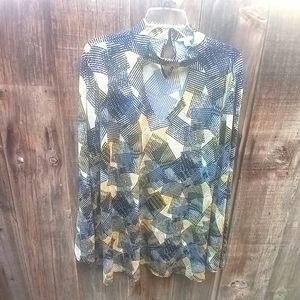 CATO Est. 1946 Long Sleeve Geometric Print Plus Size 22/24W